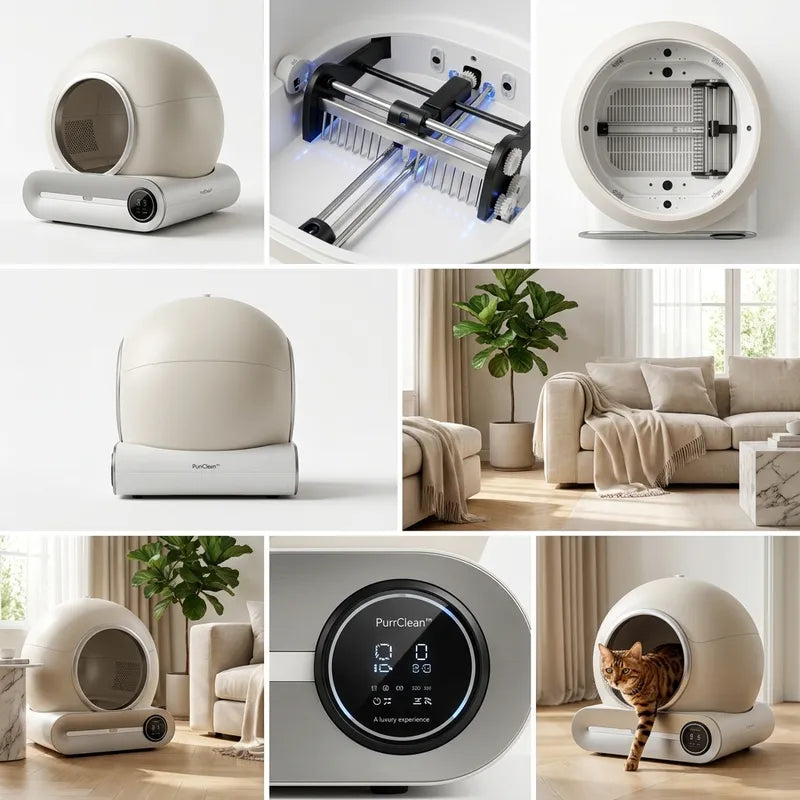 PurrClean™ – Litière autonettoyante intelligente